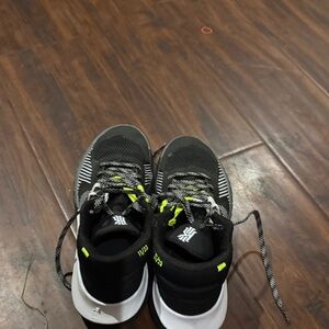 Nike Black and White Athletic Shoes with Neon Accents